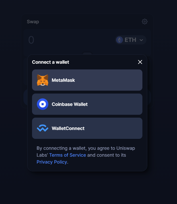 Web3 wallet connect options